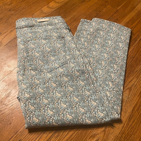 Pilcro ( Anthropologie)Floral Ankle Jeans Size 31 - Picture 2 of 9